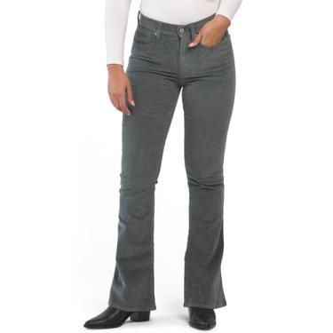 Imagem de Lucky Brand Calça jeans feminina de cintura alta estilo Stevie Flare, Bálsamo verde, 29W / 32L