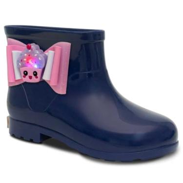 Imagem de Galocha Infantil Bota Feminina Nº 21 Ao 26 Botinha Menina Led 09.42 (Marinho, BR, Criança de 4 a 8 anos, Numérico, 26)