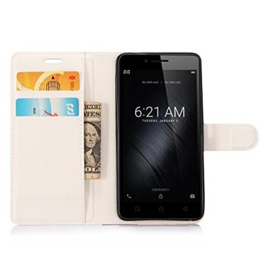Imagem de Capa carteira Lenovo K10E70, capa carteira flip de couro PU premium com compartimento para cartão, suporte e fecho magnético [capa interior à prova de choque de TPU] Compatível com Lenovo K10E70