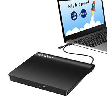 Imagem de Disco Duplicador Externo DVD Drive USB 3.0 Tipo C CD Portátil DVD +/-RW Leitor de Gravador de DVD/CD ROM Gravador Compatível com Laptop Desktop PC Windows Linux OS Apple Mac MacBook