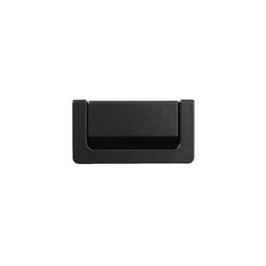 Imagem de Moderno chiqueiro escondido fivela gaveta armário alça invisível armários de cozinha porta puxar gavetas de ouro botões móveis ferragem, 40008, preto