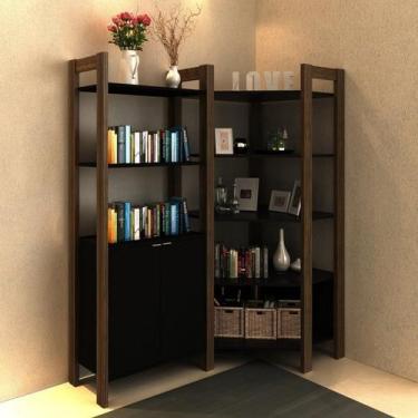 Imagem de Estante de Canto 2 Portas 136cmx166cm AZ - Espresso Móveis