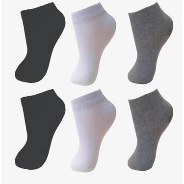 Imagem de Kit Com 12 Pares De Meias Infantil Juvenil Unissex - Naimus, Misto, TA