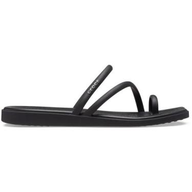 Imagem de Sandália crocs miami toe loop black, 36, Black