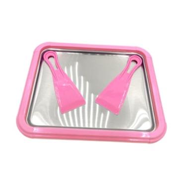 Imagem de Generic Fabricante de placas de sorvete Bandeja de gelo frito de aço inoxidável DIY Fabricante de sorvete instantâneo para sorvete Sanduíche de sorvete