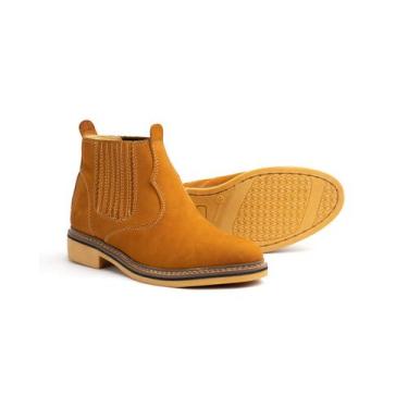 Imagem de Botina Bota Country Masculina Couro Butina Confortável Confiável Durab