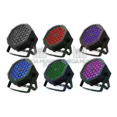 Imagem de 6 Canhão Refletor Led Par 64 Rgb Triled 36 Leds 3w Dmx Bivolt - MEGA, 