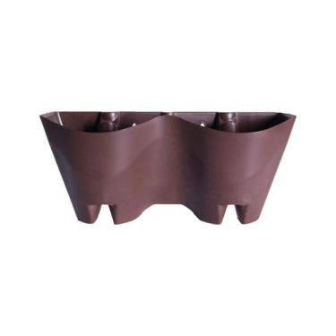 Imagem de Vaso Modular Okla Parede Tabaco para Jardim - FG Import