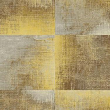 Imagem de Papel de Parede EZ Benjamin Quadrados Marrom Dourado GT1402 - Rolo: 10