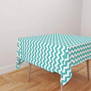 Imagem de Toalha De Mesa Quadrada 4 Lugares Tecido Oxford Chevron Tifany TL163 -