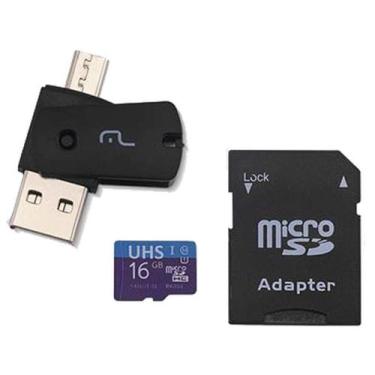 Imagem de Cartão de Memória KIT 3 em 1 16GB Micro SD/OTG com Adaptadores USB e S