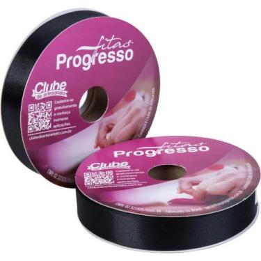 Imagem de Fita de Cetim 22MM 50M Preto 219 - Fitas Progresso