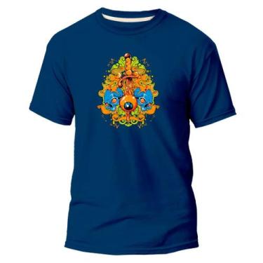 Imagem de Camiseta Basica Algodão Premium Estampa Digital Face Caveira - NoBrand