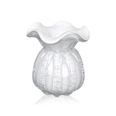 Imagem de Vaso De Vidro Murano Trouxinha Veneza 12X14Cm Jolitex Rosa