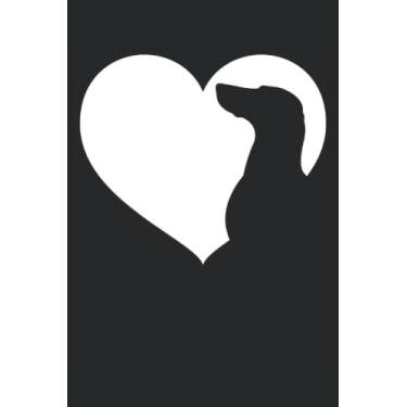 Imagem de Weimaraner Dog Heart Silhouette - Weimaraner: A Journal Size (6 x 9 inches) Notebook | Diary | Planner with 120 Dot Grid Pages