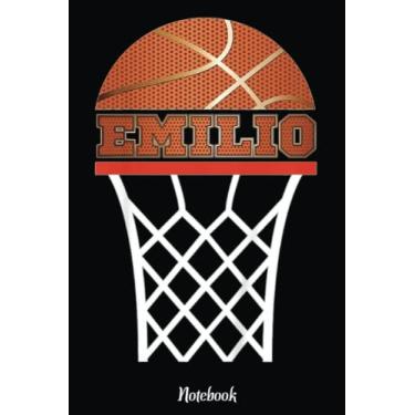 Imagem de Kids Basketball Boy Custom Name Emilio, Youth Notebook: Basketball Themed Blank Lined Journal Notebook for School, Work, Taking Notes & Gifting - for Boys & Girls, Teens, ... 110 pages