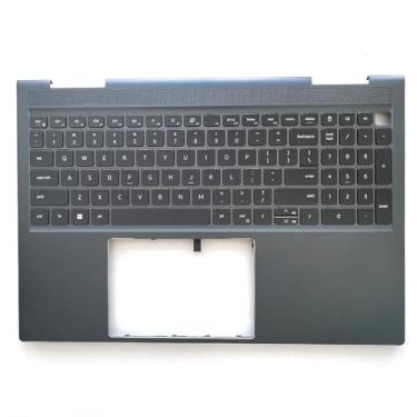 Imagem de Wzqrps Nova substituição para laptop Dell Inspiron 16Plus 7610 3060 GPU capa superior para montagem de teclado retroiluminado com apoio de mãos peça 0YRKJM YRKJM azul