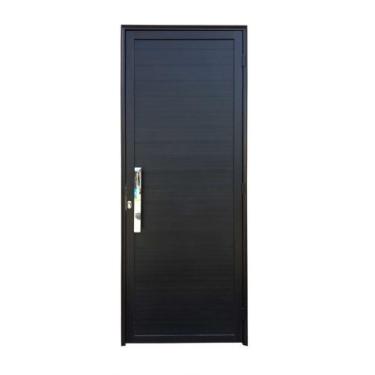 Imagem de Porta lambril c/puxador 2,10  x 0,80 direita alumínio preto - Alfa Esq