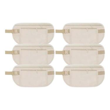 Imagem de Kit 6 Pochete Slim Corrida Esporte Ciclismo Carnaval Top - Alwy, Bege