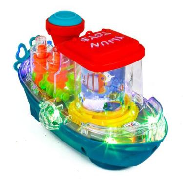 Imagem de Barco de Brinquedo Transparente ZHFUYS com Luz - Para Crianças a parti