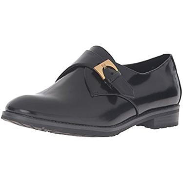 Imagem de Anne Klein Sapatilha feminina Bara Patent Monk Strap, Preto, 8