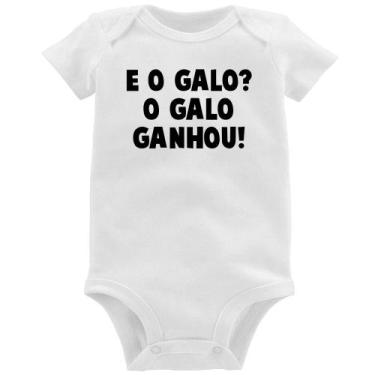 Imagem de Body Bebê E o galo O galo ganhou! - Foca na Moda, Branco, M