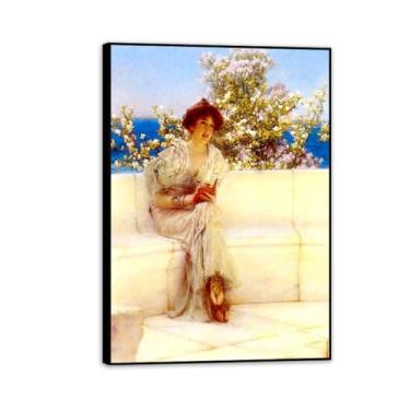 Imagem de Impressão de pintura a óleo All's Right with the World de Lawrence Alma Tadema Prints, reprodução de pintura a óleo, impressão giclée em tela, arte de parede pronta para pendurar para decoração de