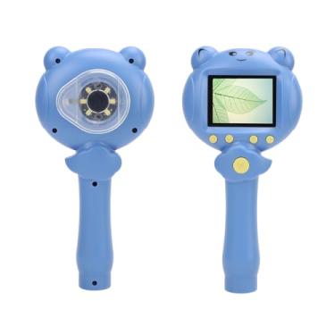 Imagem de Microscópio Portátil Infantil, Microscópio Digital Portátil Com Zoom 8X de 2,5K 48MP Com Tela IPS de 2 Polegadas e 6 Luzes LED, Mini Microscópio Portátil para Ciências