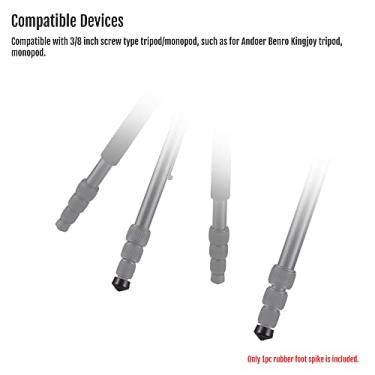 Imagem de Espiga de Borracha para Pés Dioche, tripé Universal de 3/8 Polegadas, Ponta de Borracha para Pés monopé para Andoer Benro, tripé monopé