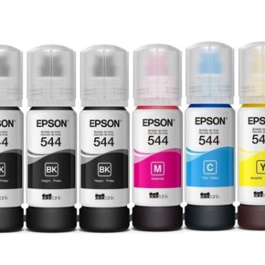 Imagem de Tinta 544 T544 Para L3210 L3250 L3110 L3150 L5190 Kit Com 6