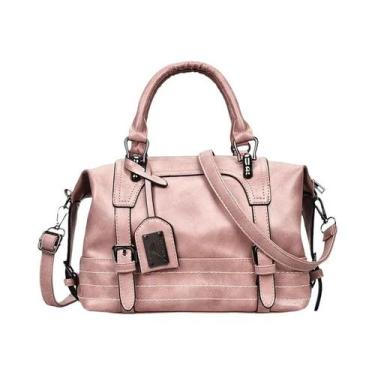 Imagem de Bolsa Feminina Crossbody Casual de Grande Capacidade - Versátil, Rosa