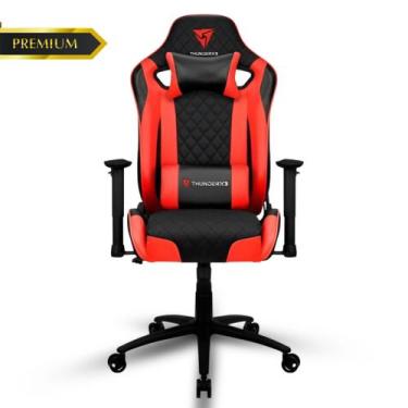 Imagem de Cadeira Gamer Premium ThunderX3 EC3 Preta e Vermelha Ergonômica Ajustá