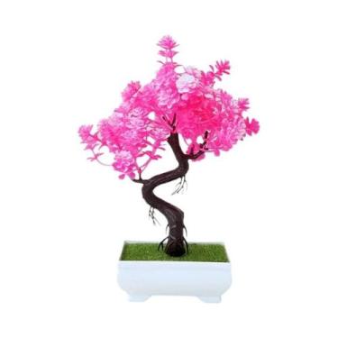 Imagem de Mini Bonsai Artificial em Vaso de Plástico - Decoração para Mesa e Jar