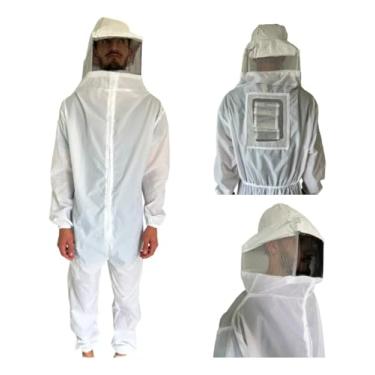 Imagem de Macacao Apicultor Roupa Jaleco Nylon Ventilado Completo com Mascara (XG)