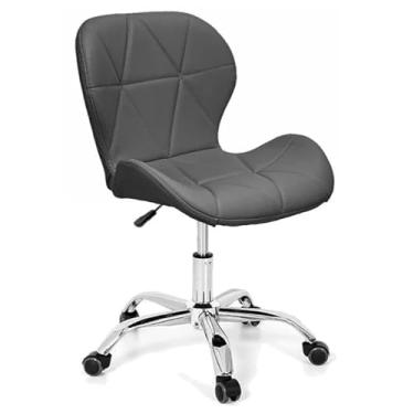 Imagem de Cadeira De Escritório Acolchoado Giratório Ergonômico Confortável Design Moderno Para Escritórios Domésticos E Espaços De Trabalho(Cinza Escuro)