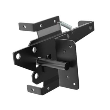 Imagem de Ｂｅｓｇａ Trava de portão autotravante para serviço pesado, alavanca de peso automática, montagem em poste de aço carbono, trava de portão de cerca de