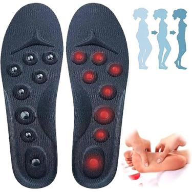 Imagem de Palmilha Anti Plantar De Reflexologia De Massagem Magnética, Palmilhas De Acupressão Magnética De Massagem, Palmilhas De Sapato De Terapia Magnética De Acupressão Promovem, 2 Pair, S