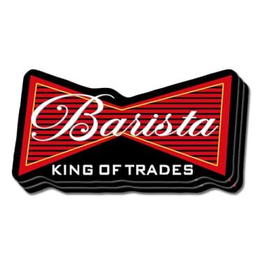 Imagem de (Pacote com 3) Adesivo de barista engraçado para cafeteira decalque de vinil para trabalhadores de café expresso amante de cafeteria equipe impermeável para laptop presente para cervejeiros e latte