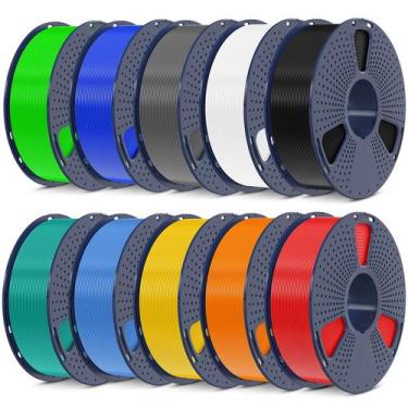 Imagem de Filamento de impressora 3D SUNLU PLA Plus 10 kg 1,75 mm 10 cores