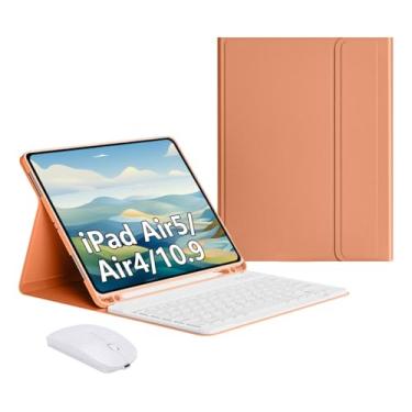 Imagem de Capa Para iPad Air 4ª Air 5ª Geração (a2316) + Smart Keyboard+Mouse (Vitalidade Laranja)