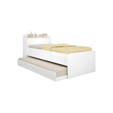 Imagem de Cama de Solteiro Bibox com Baú 2 Gavetas Onix Robel 