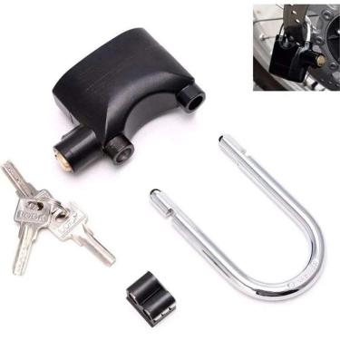 Imagem de Cadeado Com Alarme Sirene Segurança Grande Sistema Anti Furto 110db Som Alto