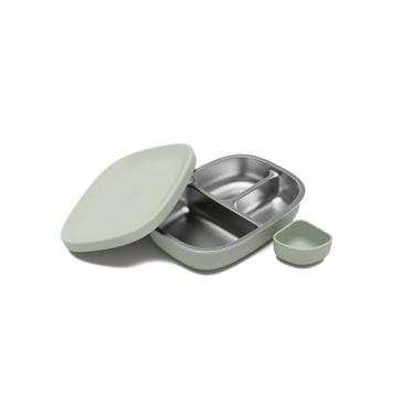 Imagem de Lalo Bento Box – Caixa Bento sem BPA para crianças e crianças, à prova de vazamento, segura para lava-louças, fácil de abrir e limpar, lancheira de silicone e aço inoxidável para crianças, portátil