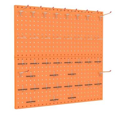 Imagem de Organizador de parede Pegboard TORACK Metal 60x60cm ou 30x120cm Laranj