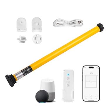 Imagem de AM25 Zigbee Smart Blinds Motor para tubo de sombra de 3,8 cm, motor de persiana recarregável tipo C, capacidade de carga de 4,5 kg, persianas motorizadas de zebra/romana/rolo DIY, funciona com Alexa e
