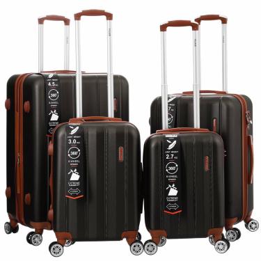 Imagem de Mala De Viagem Rígida Abs Com 4 Peças Rodinhas 360º Expansível