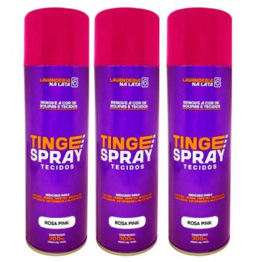 Imagem de Kit 3 Tinta de Tecidos Roupas Estofados Carpetes - Tingespray 300ml - 
