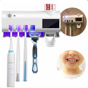 Imagem de Suporte de Escovas com LED UV e Dispensador Automático  Ideal para Amb