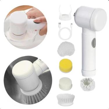 Imagem de Escova Multifuncional Recarregável Compacta Louças Porta Detergente Mu