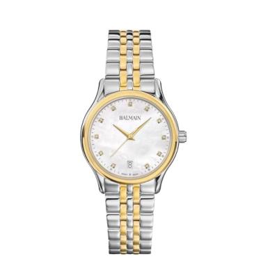 Imagem de Balmain, Lady, Beleganza, bicolor (aço e PVD amarelo), feito na Suíça, quartzo, branco, aço inoxidável 316L, B83523986